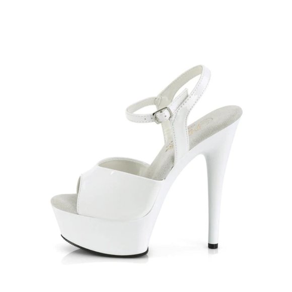 Pleaser Excite White Dance Heels Size 8 - Picture 2 of 2